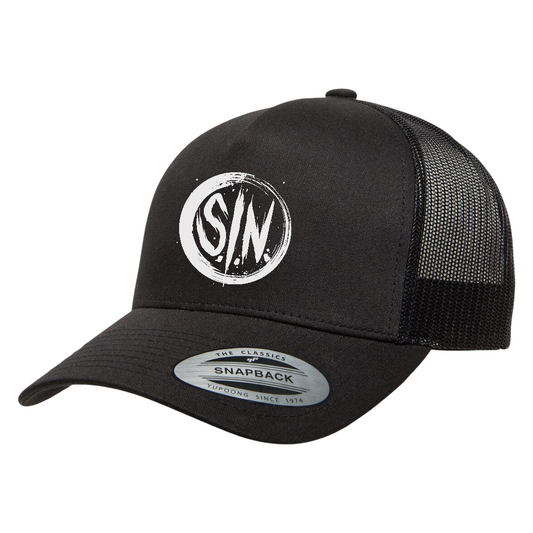 S.I.N Truckers Cap - Black/White