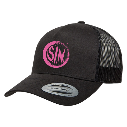 S.I.N Truckers Cap - Black/Pink