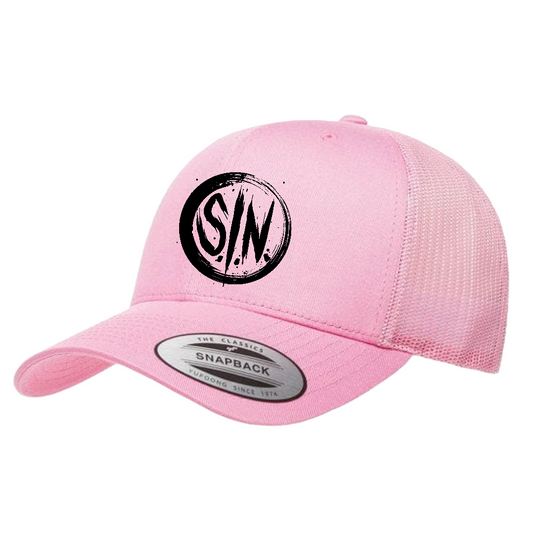 S.I.N Truckers Cap - Pink/Black
